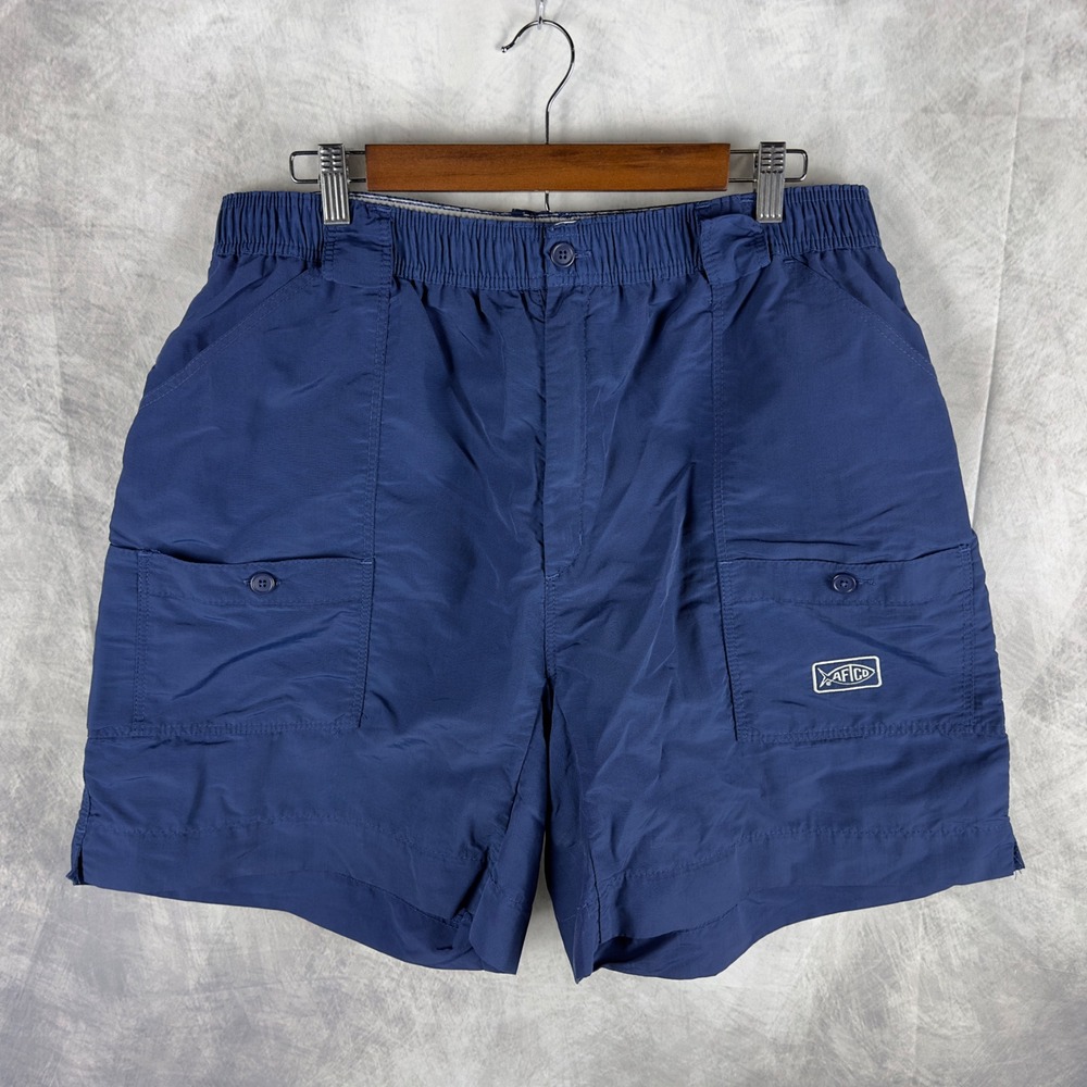 AFTCO Mens Blue Nylon Fishing Shorts Size 40 M01 Original Fishing Shorts Utility